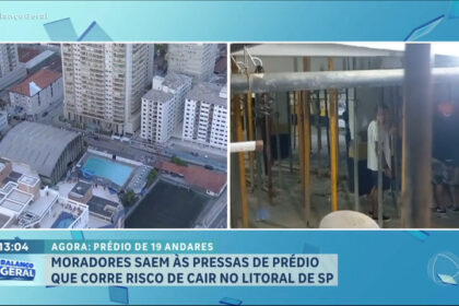 operarios-colocam-estacas-para-sustentar-predio-com-risco-de-desabamento-no-litoral-de-sp