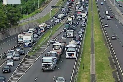 caminhao-com-pane-mecanica-na-rodovia-dom-pedro-i-em-campinas