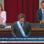 milei-critica-classe-politica-no-congresso-argentino:-‘podres-em-todos-os-niveis’