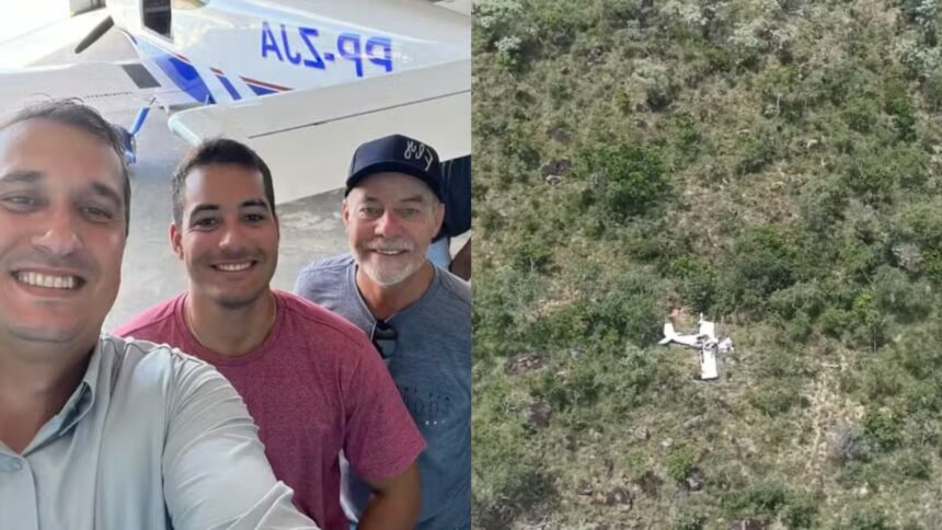 tres-pessoas-morrem-apos-aviao-cair-em-area-de-vegetacao-em-barreiras,-na-bahia