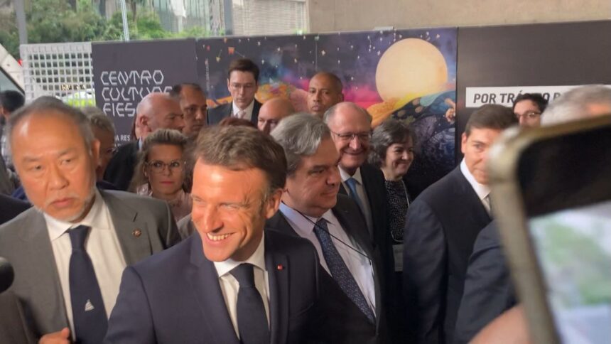 macron-critica-negociacao-entre-mercosul-e-ue-durante-evento-em-sp:-‘pessimo-acordo’