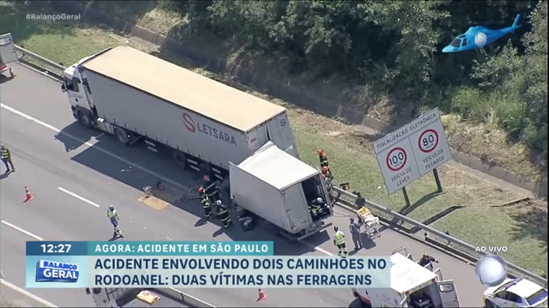 acidente-envolvendo-dois-caminhoes-no-rodoanel-deixa-duas-pessoas-presas-nas-ferragens