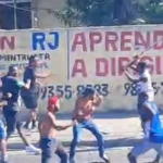 veja-imagens-da-briga-antes-do-fla-flu-no-maracana;-pm-se-posiciona