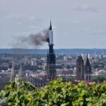 torre-de-catedral-gotica-de-quase-mil-anos-em-rouen,-na-franca,-pega-fogo;-veja-os-videos