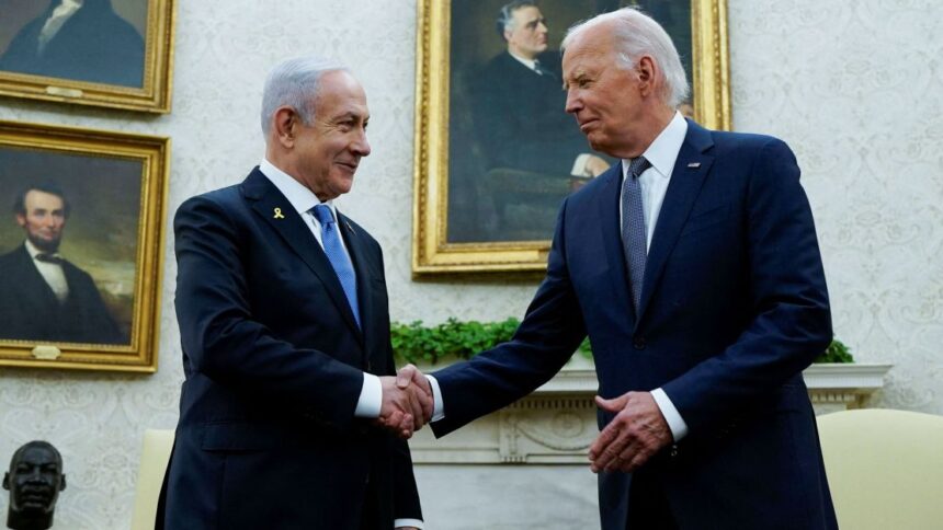 biden-faz-reuniao-com-netanyahu,-a-primeira-com-um-lider-estrangeiro-desde-desistencia