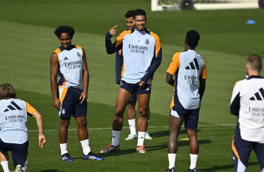 endrick-e-bellingham-mostram-habilidade-em-treino-do-real-madrid;-assista