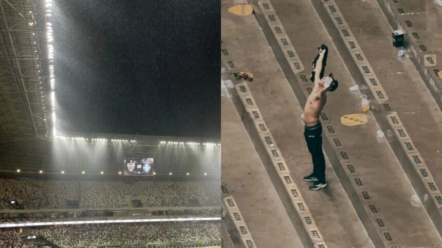 torcedores-do-atletico-mg-vao-a-loucura-e-celebram-chuva-na-arena-mrv;-veja