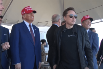 trump-e-musk-assistem-a-lancamento-de-foguete-da-spacex-no-texas